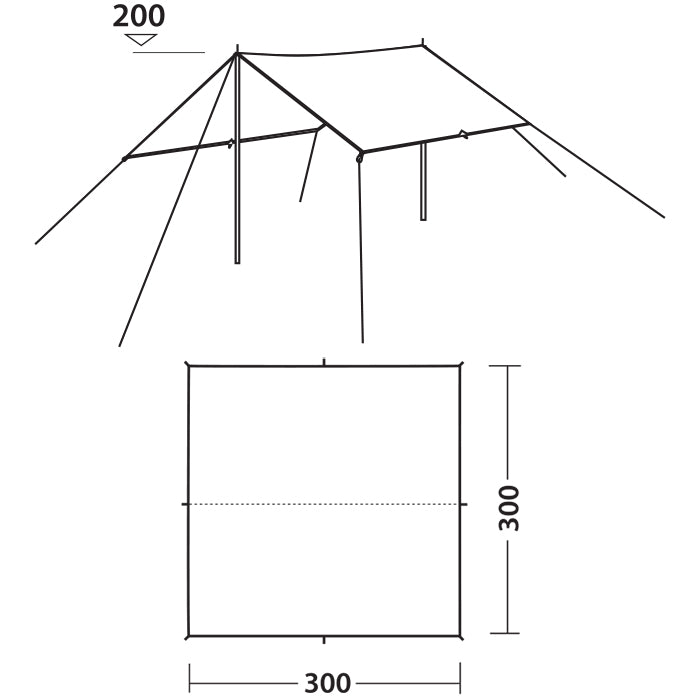 Тент Easy Camp Tarp 3 x 3 m Granite Grey (120328)