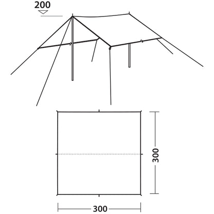 Тент Easy Camp Tarp 3 x 3 m Granite Grey (120328)