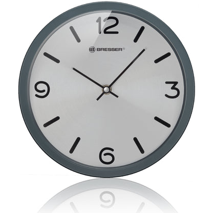 Настінний годинник Bresser MyTime Silver Edition Digit Grey (8020316MSN000)
