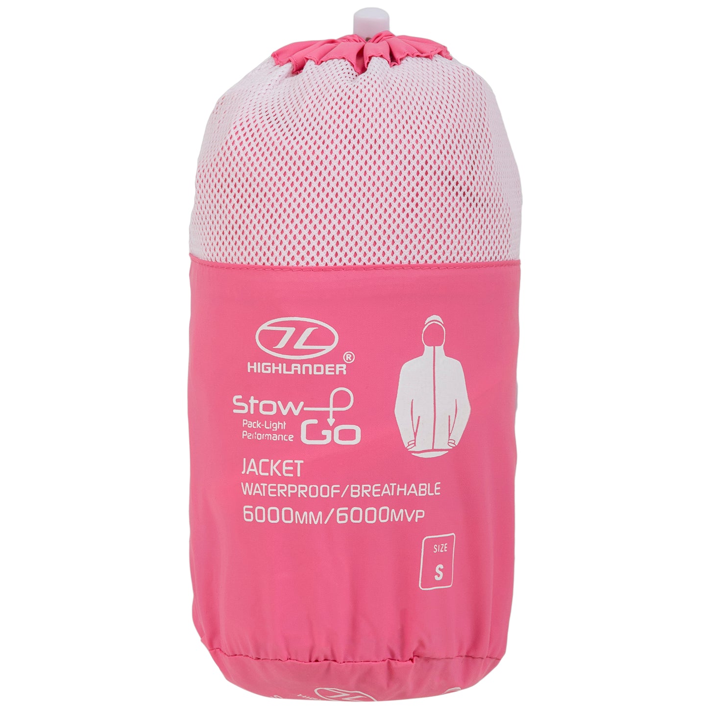 Вітрівка жіноча Highlander Stow &amp; Go Pack Away Rain Jacket 6000 mm Pink M (JAC077L-PK-M)