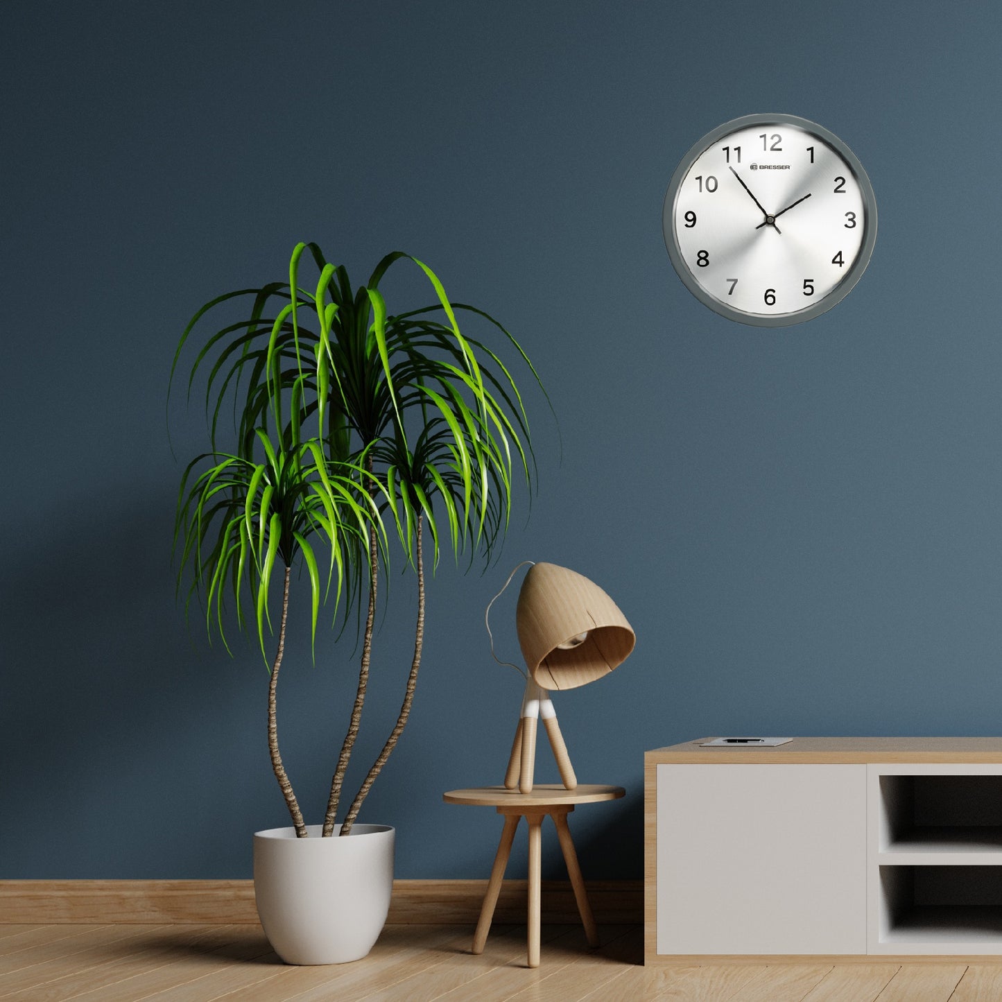 Настінний годинник Bresser MyTime Silver Edition Symbol Matte Graphite (8020314UJT000)