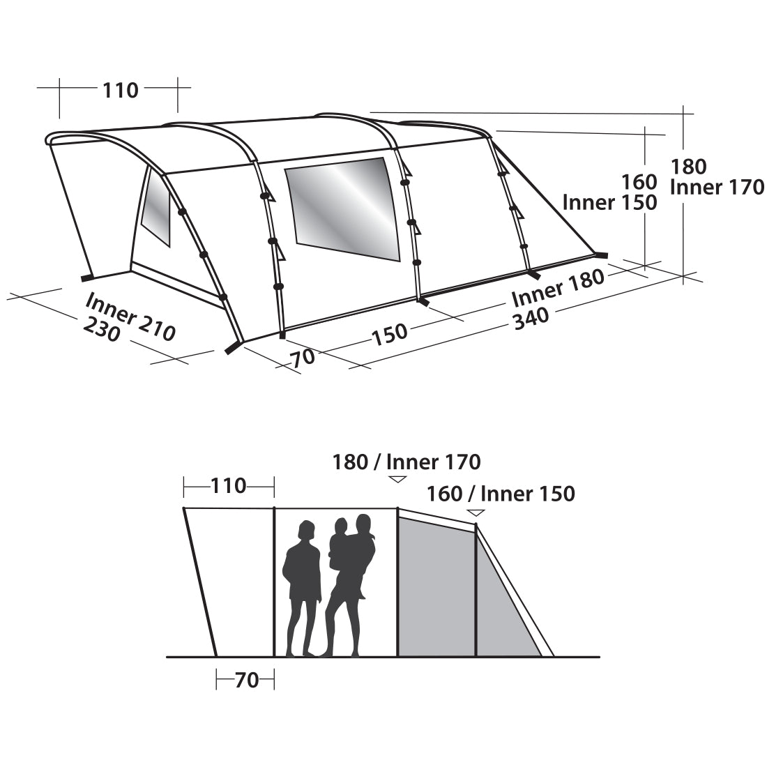Намет Easy Camp Palmdale 300 Forest Green (120367)