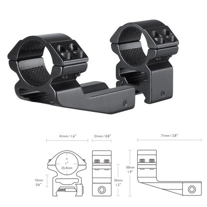 Кольца Hawke Reach Forward 1"/Weaver/High (extension 2") (22125)