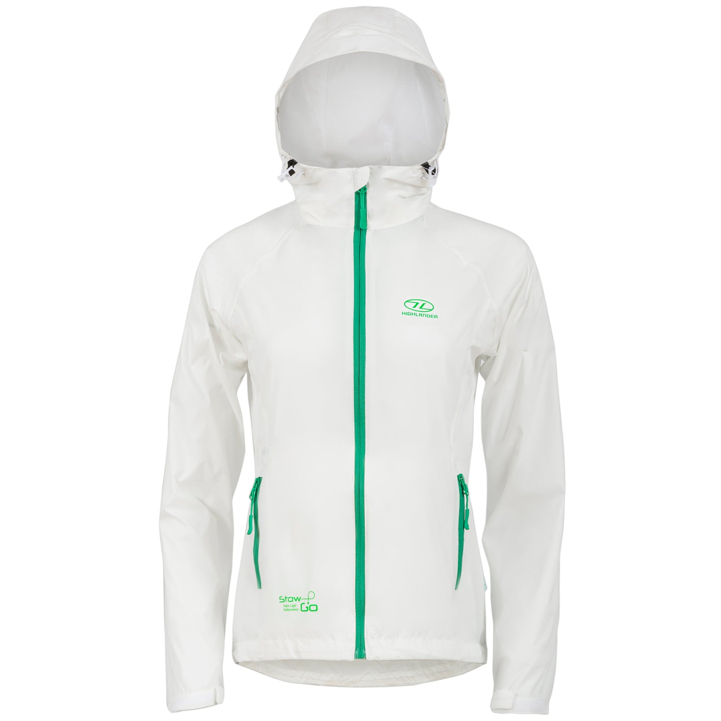 Вітрівка жіноча Highlander Stow & Go Pack Away Rain Jacket 6000 mm White M (JAC077L-WE-M)