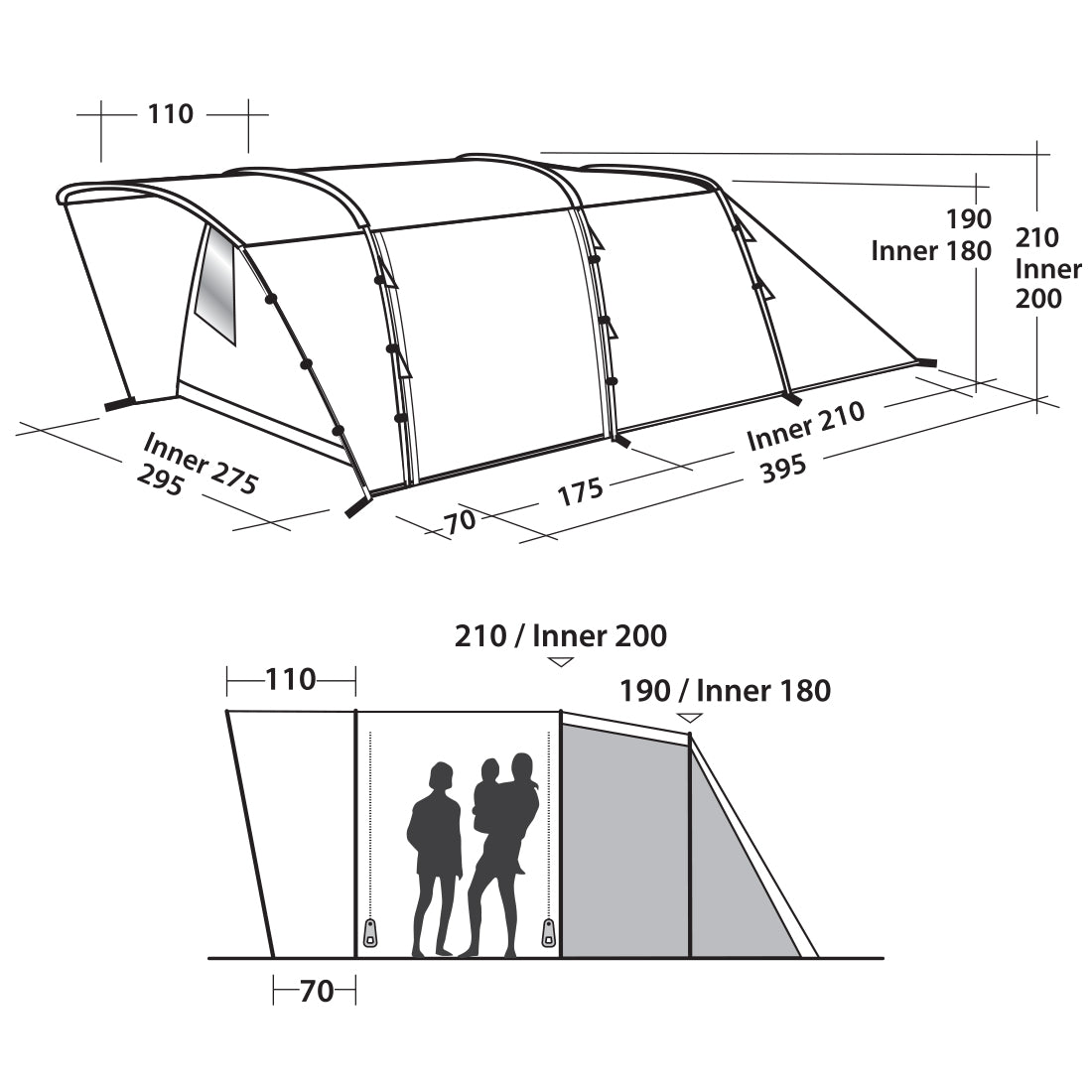 Намет Easy Camp Palmdale 500 Forest Green (120369)