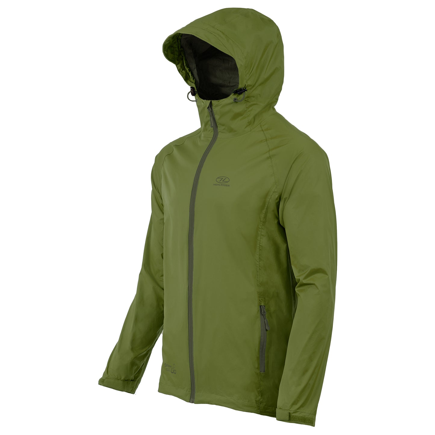 Вітровка чоловіча Highlander Stow &amp; Go Pack Away Rain Jacket 6000 mm Olive M (JAC077-OG-M)
