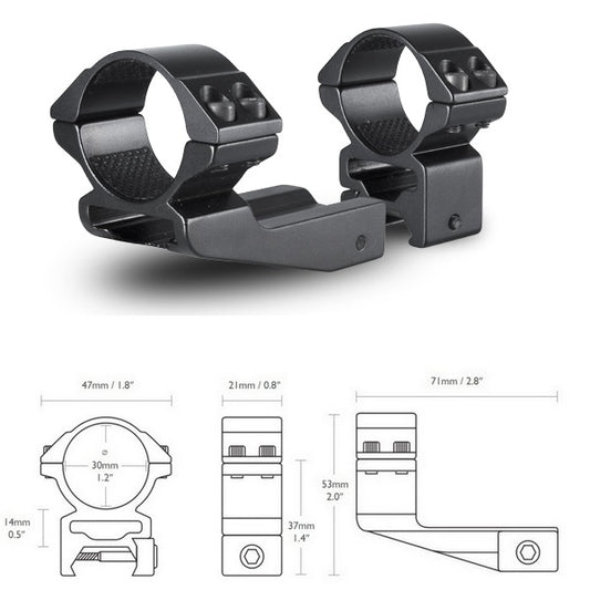 Кольца Hawke Reach Forward 30mm/Weaver/High extension 2" (22127)