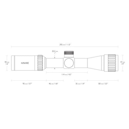 Прицел оптический Hawke Vantage IR 2-7x32 AO (Mil Dot IR R/G)
