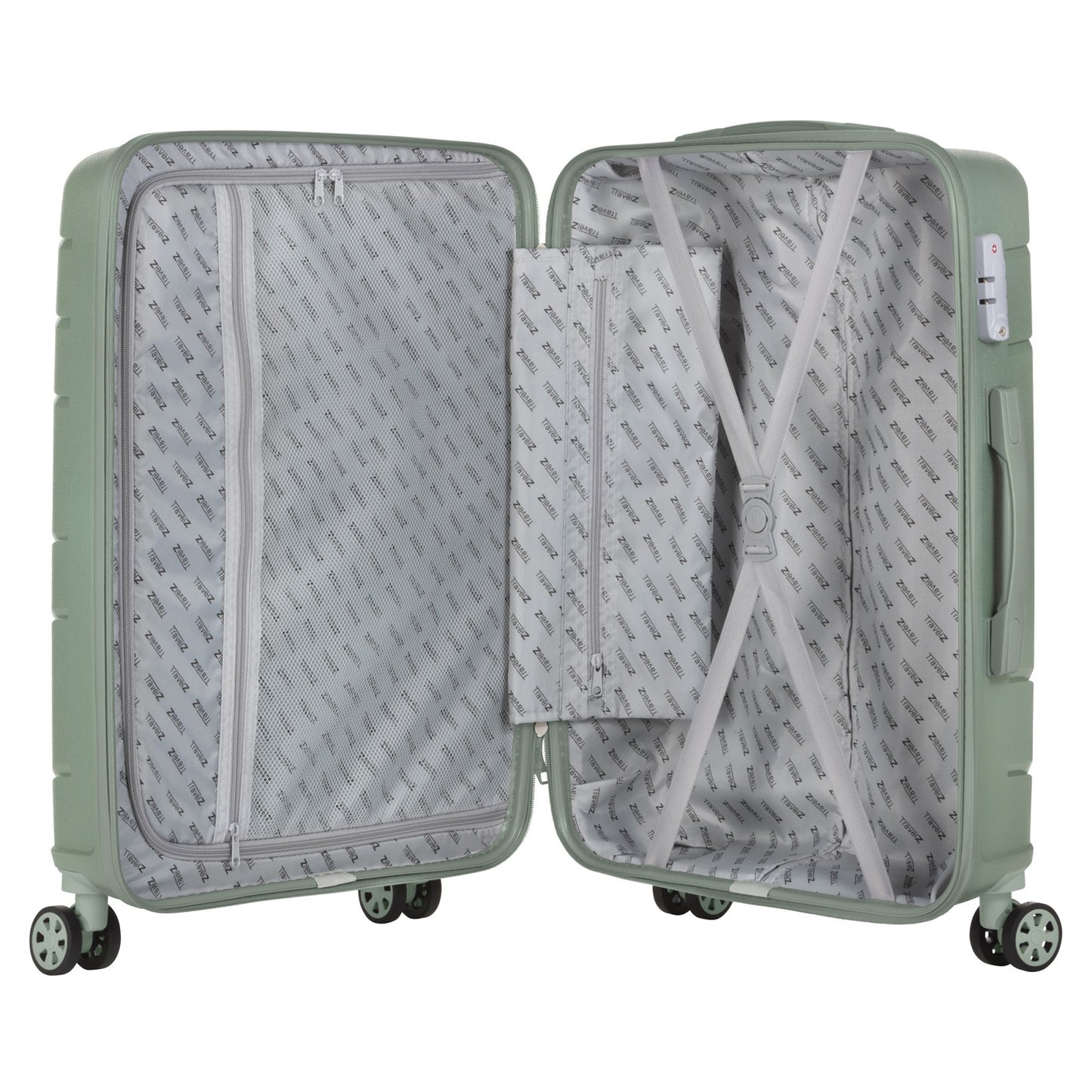 Чемодан TravelZ Big Bars (M) Olive Green