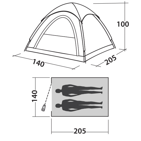 Намет Easy Camp Comet 200 Burgundy Red (120338)