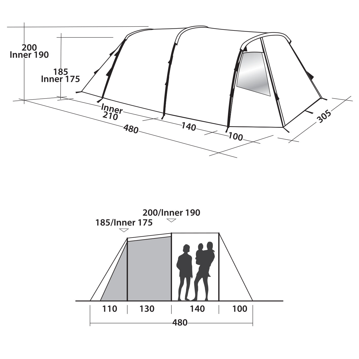 Намет Easy Camp Tent Huntsville 500 (120340)