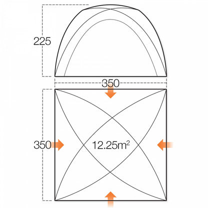Палатка Vango Hogan Hub Cloud Grey