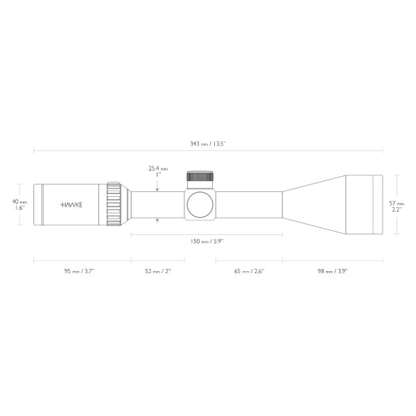 Оптичний приціл Hawke Vantage IR 3-9x50 (Mil Dot IR R/G)
