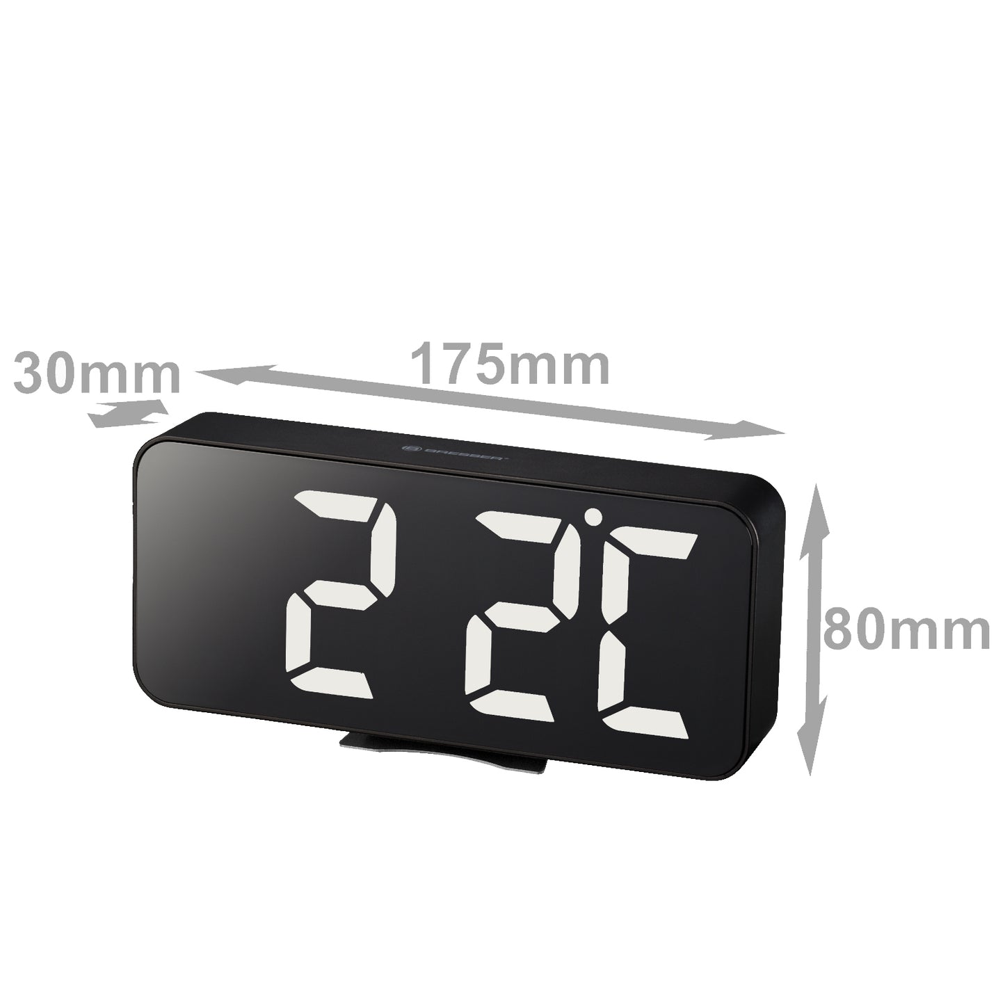 Часы настольные Bresser MyTime Echo FXL Black (8010072CM3WHI)