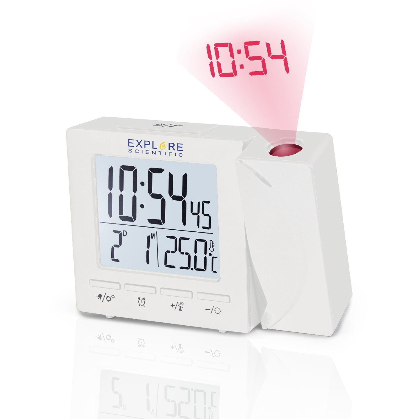 Часы проекционные Explore Scientific Projection RC Alarm White (RDP1001GYELC2)