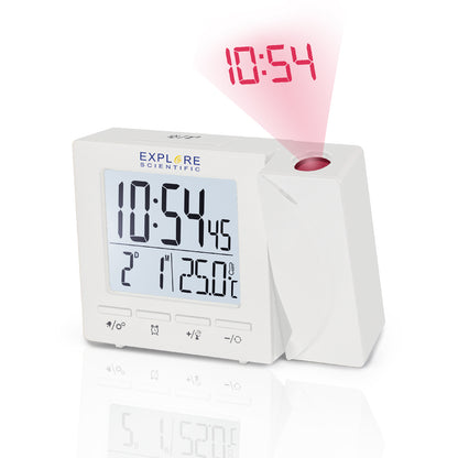 Часы проекционные Explore Scientific Projection RC Alarm White (RDP1001GYELC2)