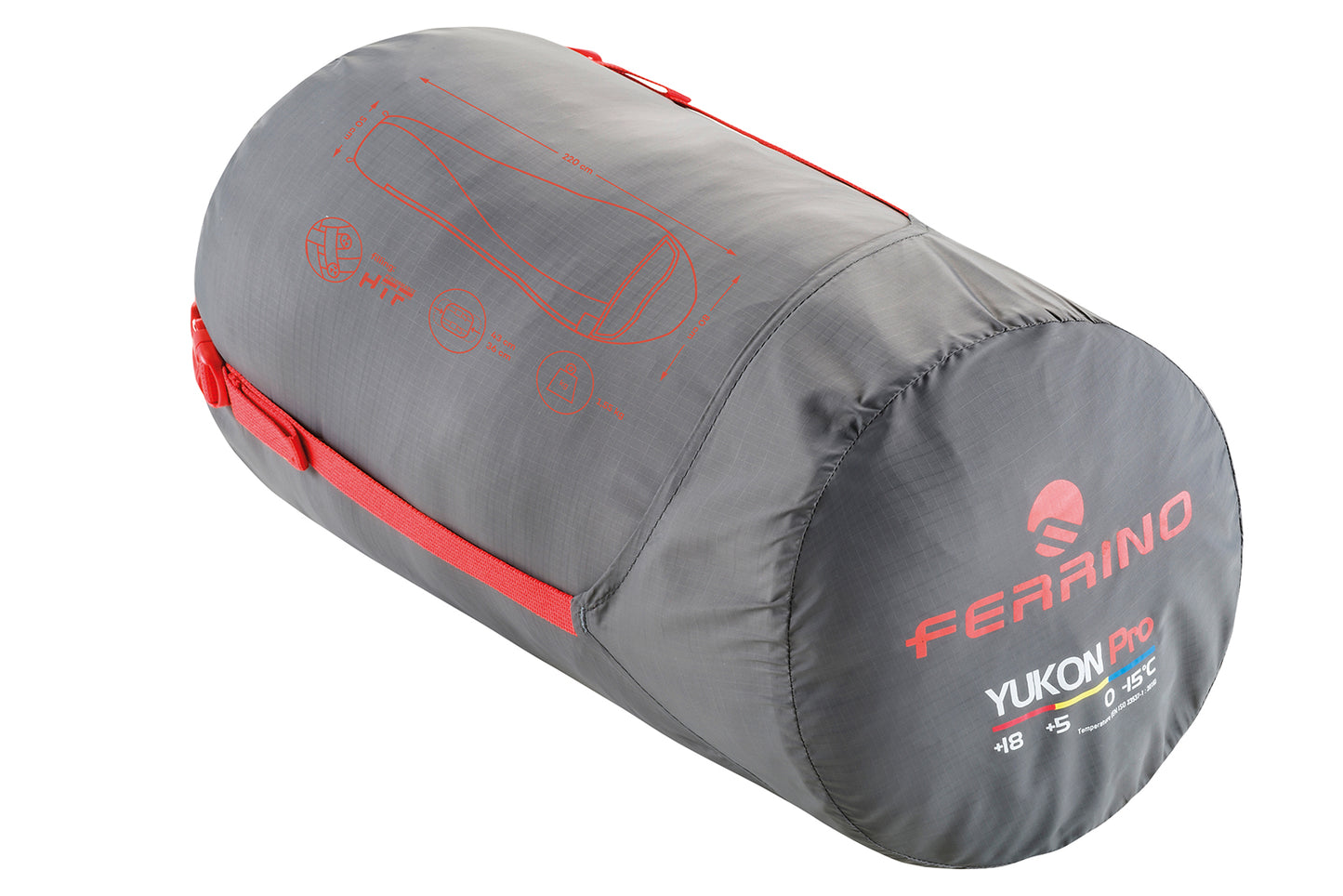Спальний мішок Ferrino Yukon Pro Lady/0°C Scarlet Red/Grey Left (86367IAA)