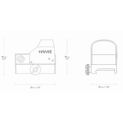 Прицел коллиматорный Hawke RD1x WP Auto Brightness (Weaver)