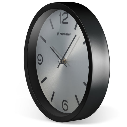 Настінний годинник Bresser MyTime Silver Edition Wall Clock Black (8020316CM3000)