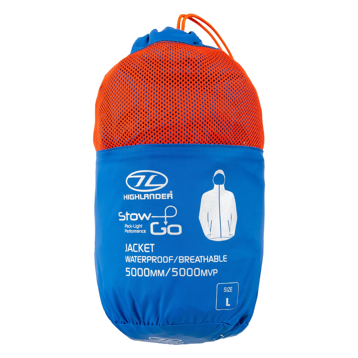 Вітровка чоловіча Highlander Stow &amp; Go Pack Away Rain Jacket 6000 mm Blue M (Special Offer)