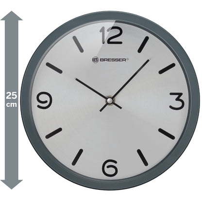 Настінний годинник Bresser MyTime Silver Edition Digit Grey (8020316MSN000)