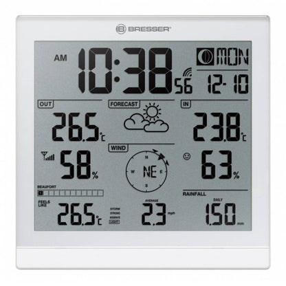 Метеостанція Bresser Weather Center JC XXL 5-in-1 White