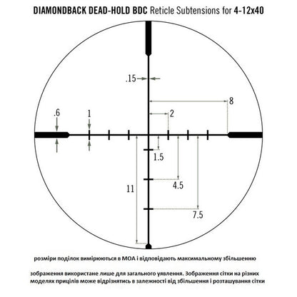 Приціл оптичний Vortex Diamondback 4-12x40 BDC (DBK-04-BDC)