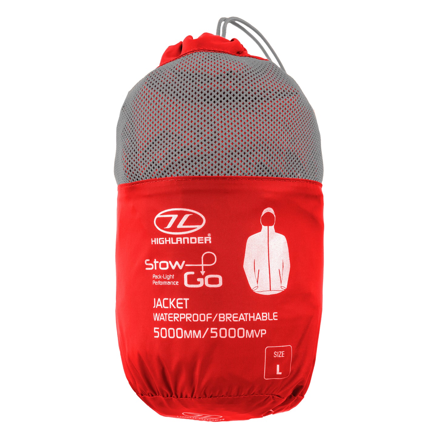 Вітровка чоловіча Highlander Stow &amp; Go Pack Away Rain Jacket 6000 mm Red M (JAC077-RD-M)