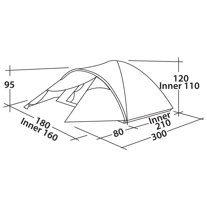 Палатка Easy Camp Quasar 300 Gold Red (120361)