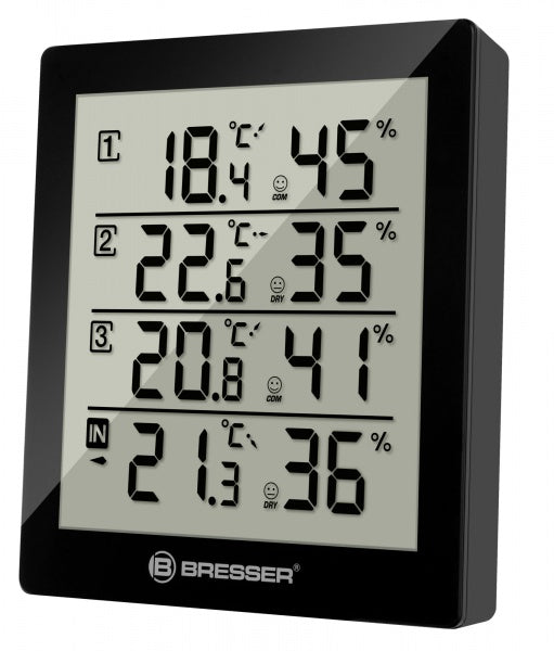 Термометр-гигрометр Bresser Temeo Hygro Quadro black