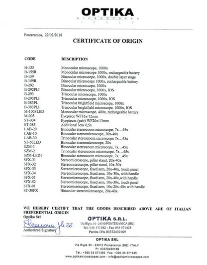 Микроскоп Optika SFX-91 10x-20x-40x Bino Stereo