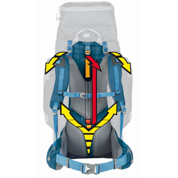 Рюкзак туристический Ferrino Transalp 60 Blue/Yellow (75006EBG)