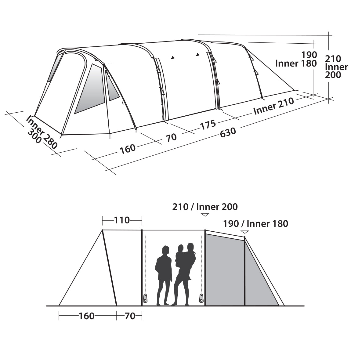 Намет Easy Camp Palmdale 500 Lux Forest Green (120370)