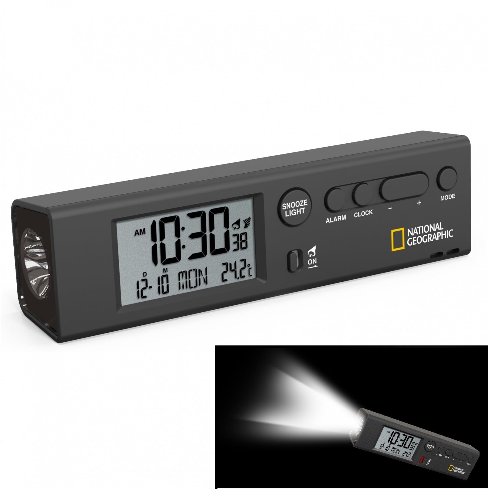 Часы National Geographic Thermometer Flashlight Black (9060300)