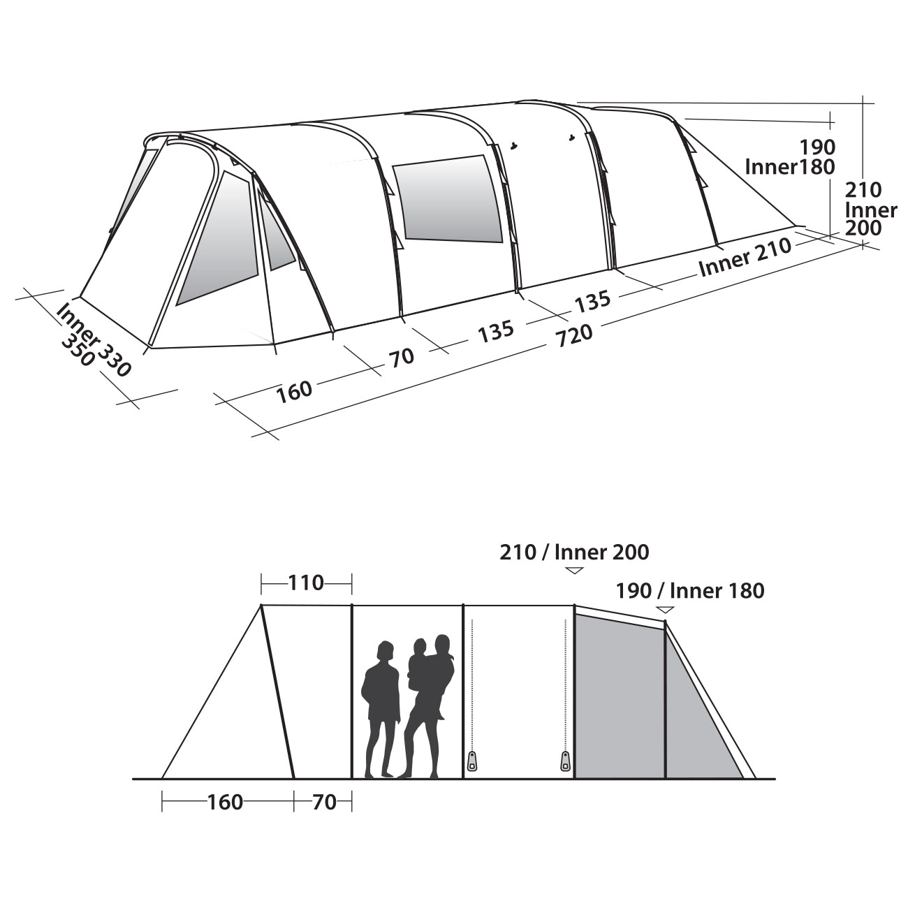 Намет Easy Camp Palmdale 600 Lux Forest Green (120372)