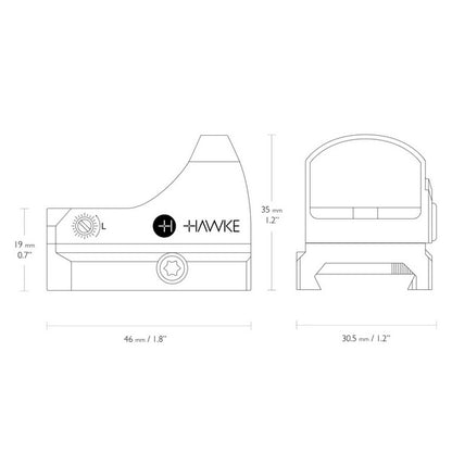 Приціл коліматорний Hawke MRD1x WP Digital Control 3 MOA (Weaver)