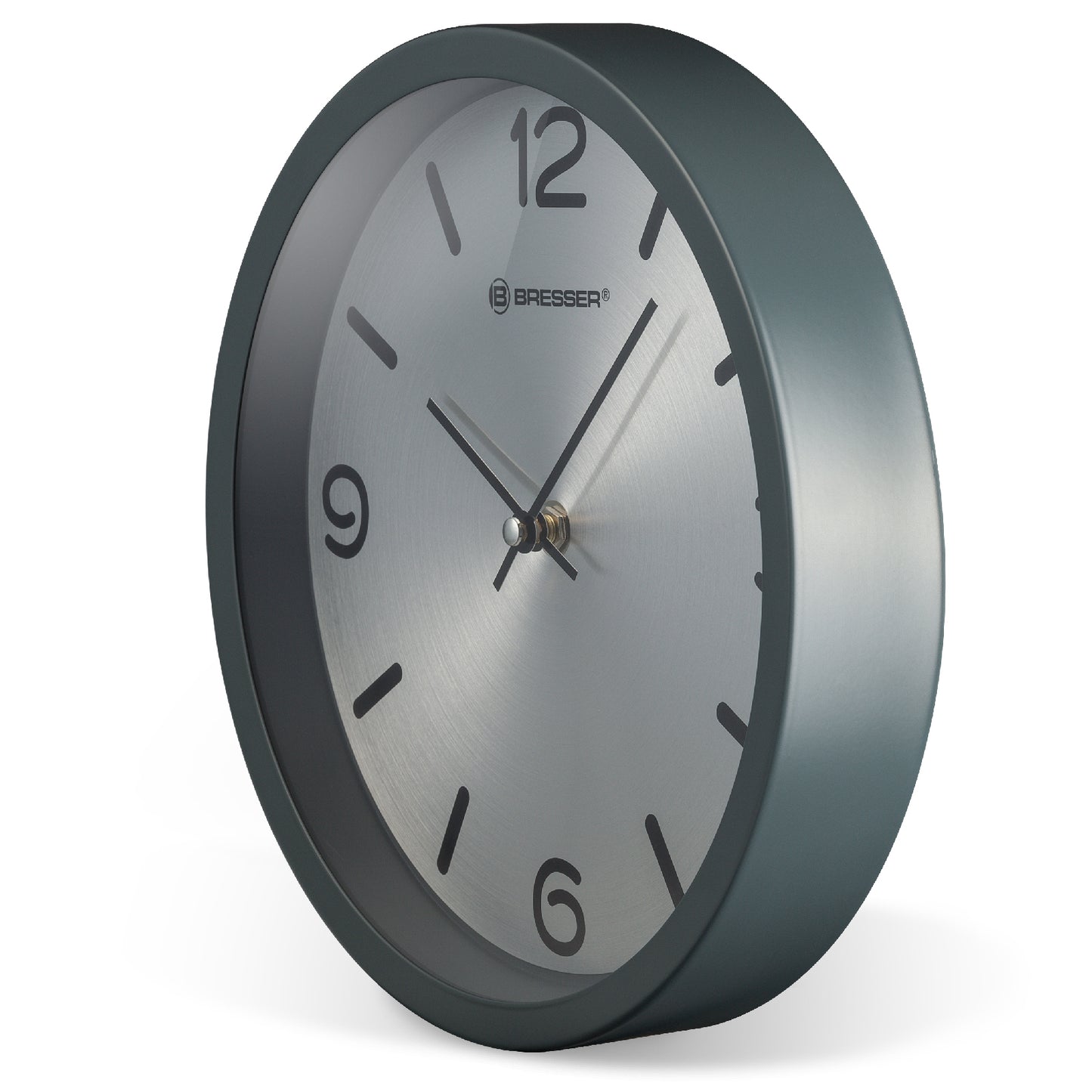 Настінний годинник Bresser MyTime Silver Edition Digit Grey (8020316MSN000)