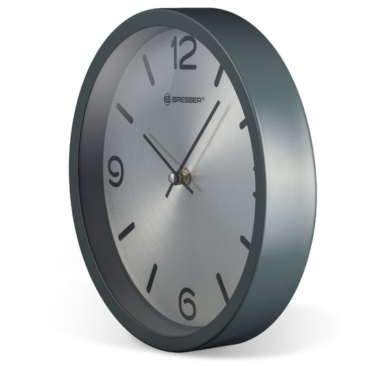 Настінний годинник Bresser MyTime Silver Edition Digit Grey (8020316MSN000)