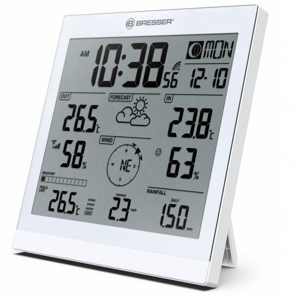 Метеостанція Bresser Weather Center JC XXL 5-in-1 White