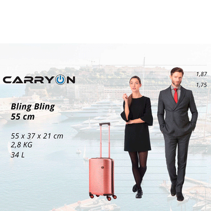 Чемодан CarryOn Bling Bling (S) Rose Gold