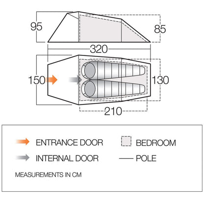 Палатка Vango Tempest Pro 200 Pamir Green (TENTEMPESP32151)