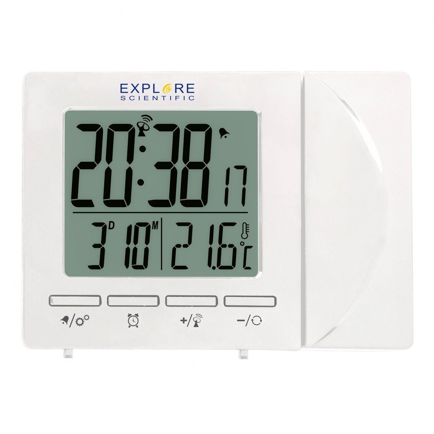 Часы проекционные Explore Scientific Projection RC Alarm White (RDP1001GYELC2)