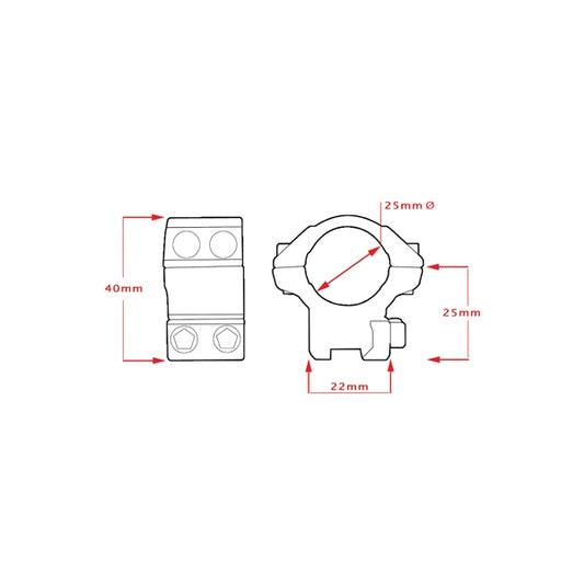 Кольца Hawke Matchmount 1"/9-11mm/Low (22100)