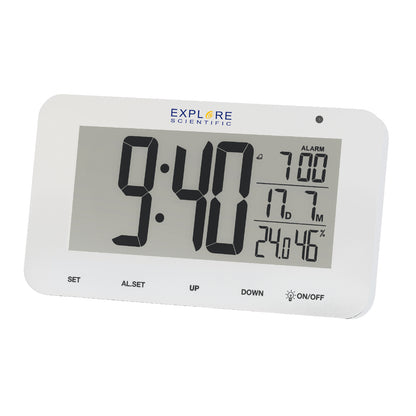 Часы настольные Explore Scientific RC Alarm White (RDC1004GYELC2)