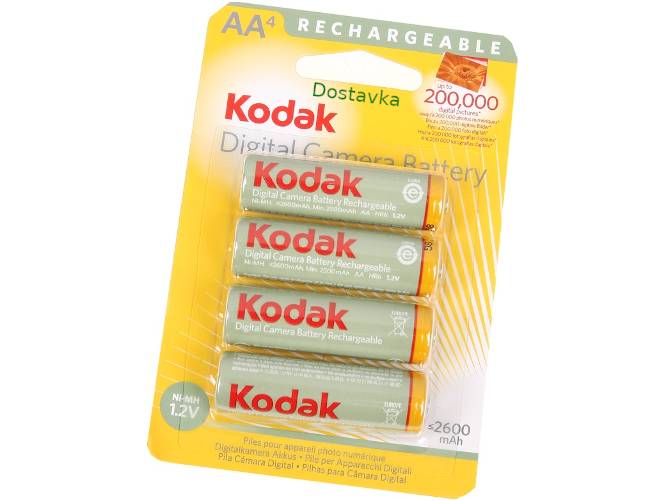 Kodak 4 шт (AA, Ni-MH, 1.2В, 2600 мАч)