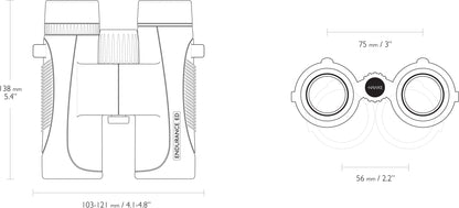 Бінокль Hawke Endurance Top Hinge ED 10x32 Green (36203)