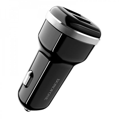 Car Charger | 2.4A | QC3.0 | 2.4A | QC3.0 — Borofone BZ13 — Black