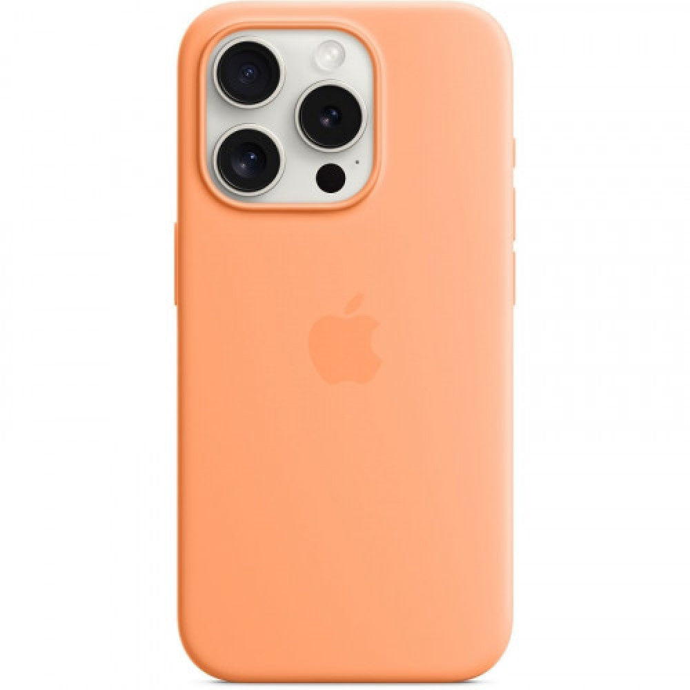 Silicone Case With Magsafe — iPhone 15 Pro Max — Orange Sorbet