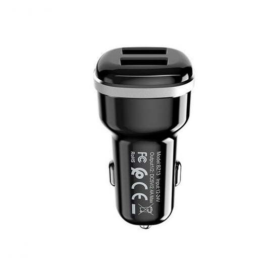 Car Charger | 2.4A | QC3.0 | 2.4A | QC3.0 — Borofone BZ13 — Black