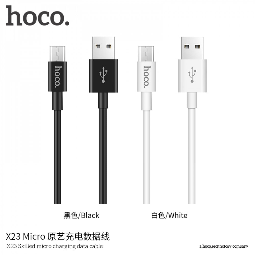 Кабель Micro 2A (1m) — Hoco X23 — Black